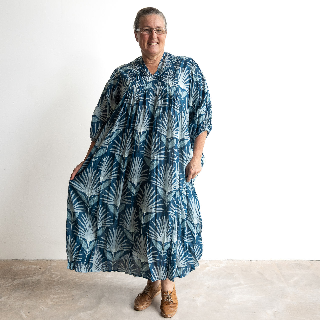 The Wanderer Tunic Dress - Indigo Echo
