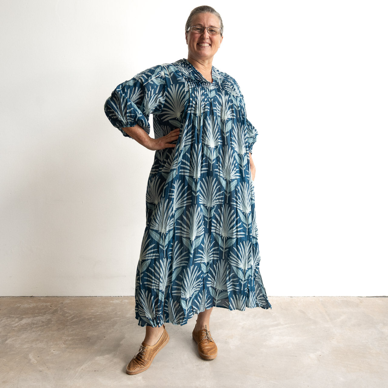 The Wanderer Tunic Dress - Indigo Echo