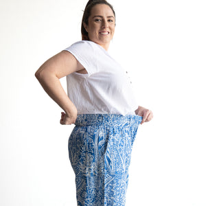 Wide-Leg Summer Pant by Orientique Australia - Aksharay Blue - 4665