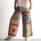 Wide-leg Summer Pant - Foulard Fleurs - 6614