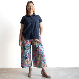 Wide-leg Summer Pant by Orientique Australia - Ikebana - 2392
