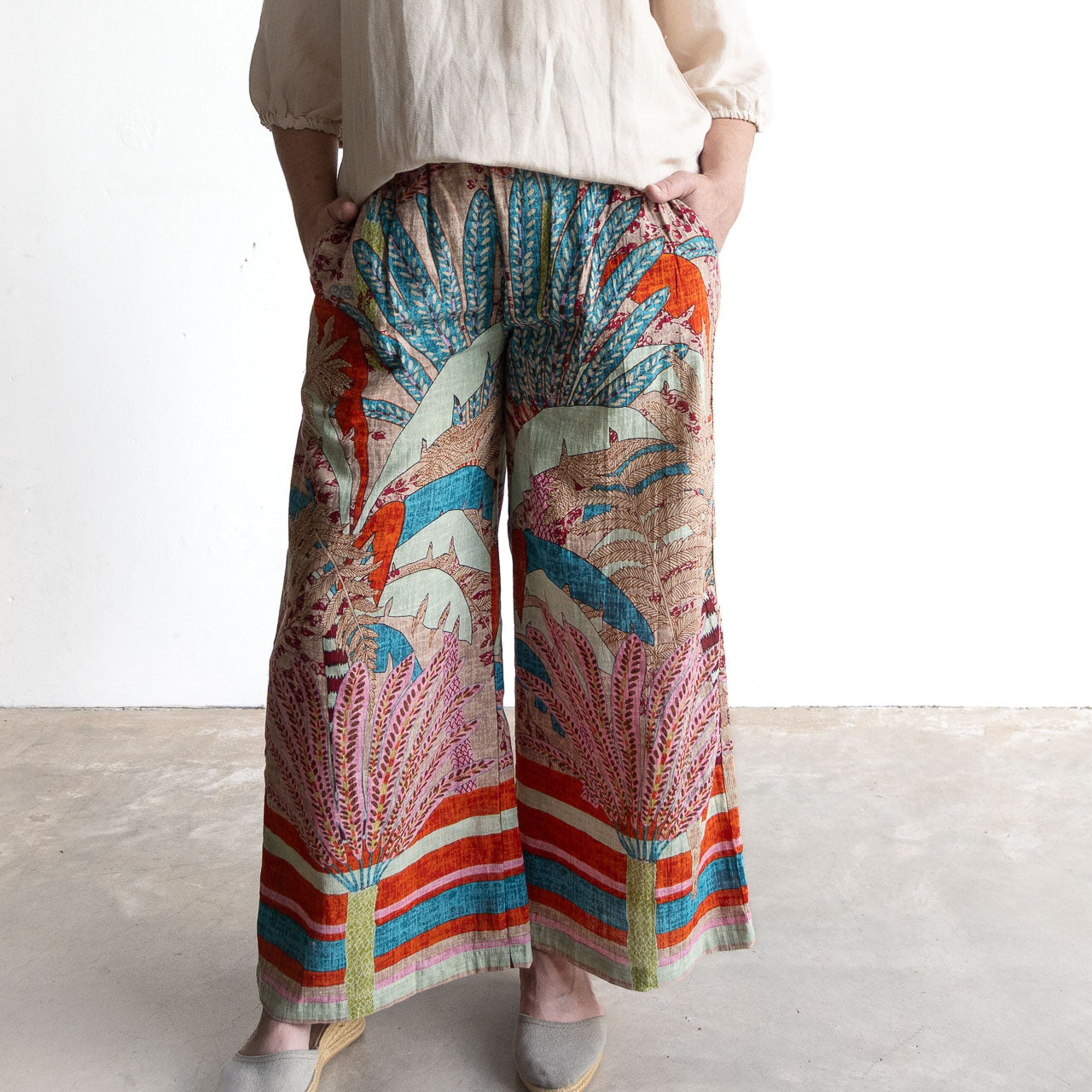 Wide-leg Summer Pant by Orientique Australia Ponta Verde 4661