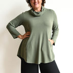 Winter Cowl Neck Tunic Top