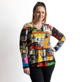 Postcard Cotton T-Shirt by Orientique - Long Sleeve - Porto - 23142