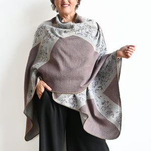 Winter Kimono Blanket Wrap - HeatherPink KOBOMO