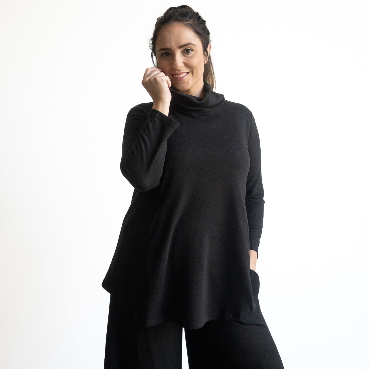 Winter Cowl Neck Tunic Top