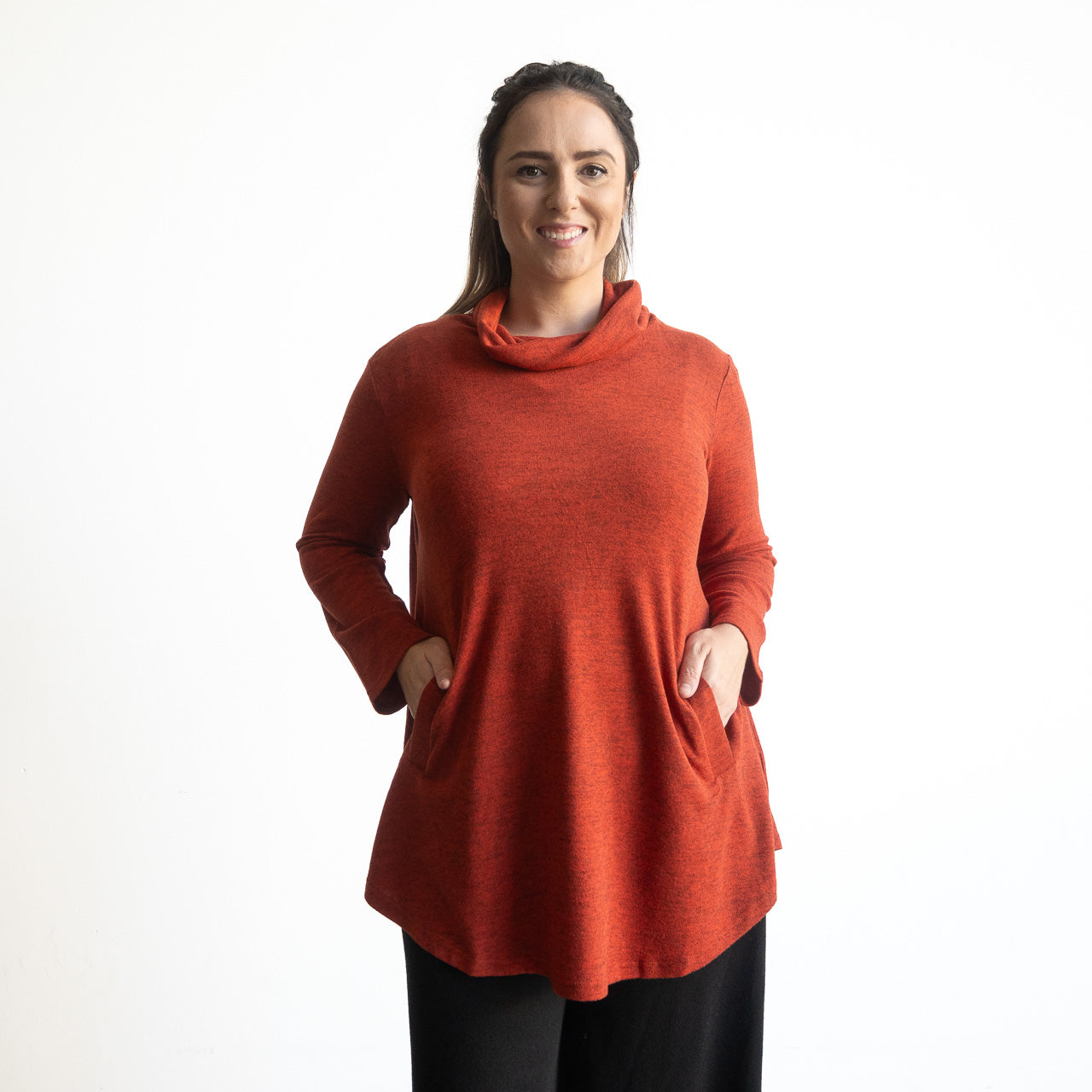 Winter Cowl Neck Tunic Top
