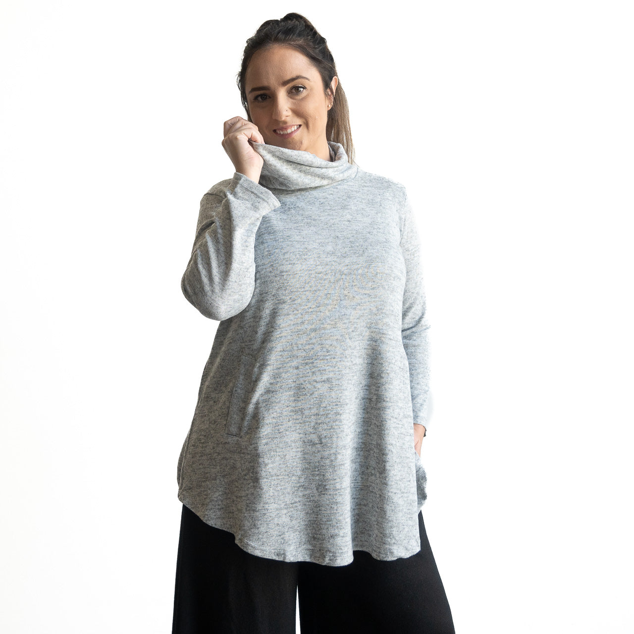 Winter Cowl Neck Tunic Top