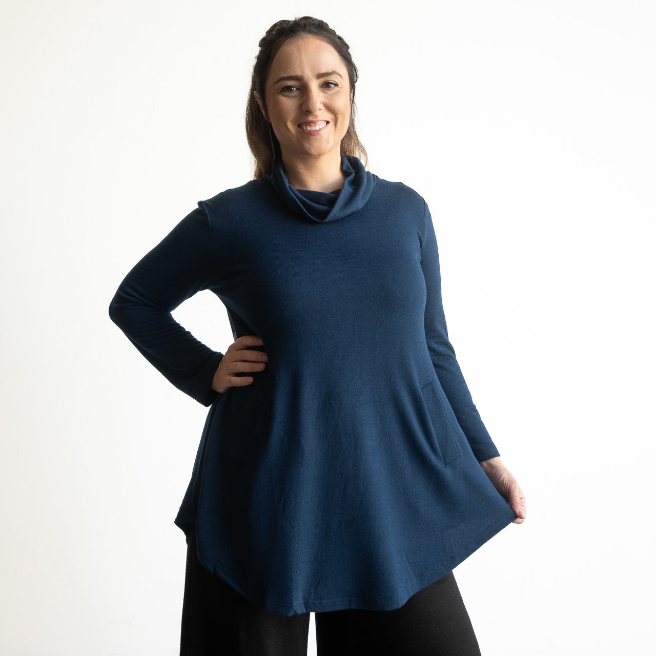 Winter Cowl Neck Tunic Top