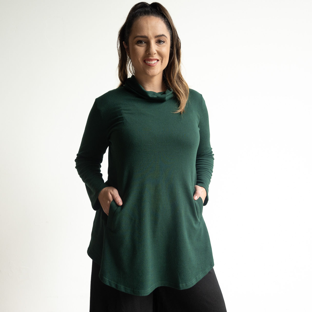 Winter Cowl Neck Tunic Top