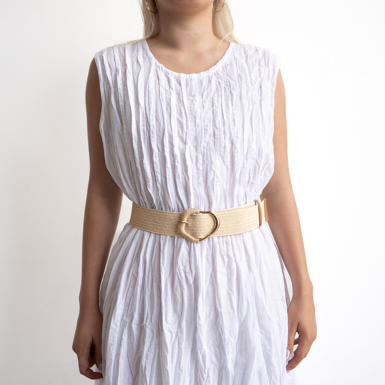 Wrapped Buckle Stretch Belt