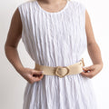 Wrapped Buckle Stretch Belt