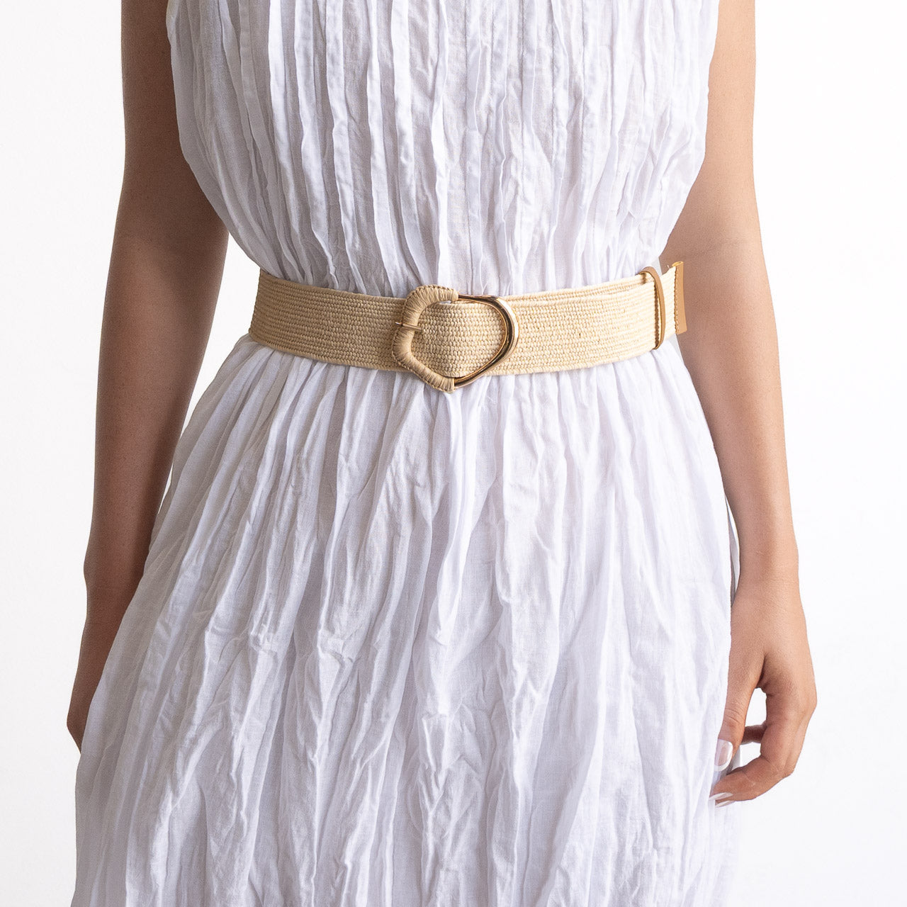 Wrapped Buckle Stretch Belt