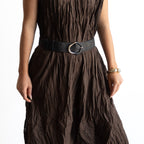 Wrapped Buckle Stretch Belt