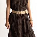 Wrapped Buckle Stretch Belt