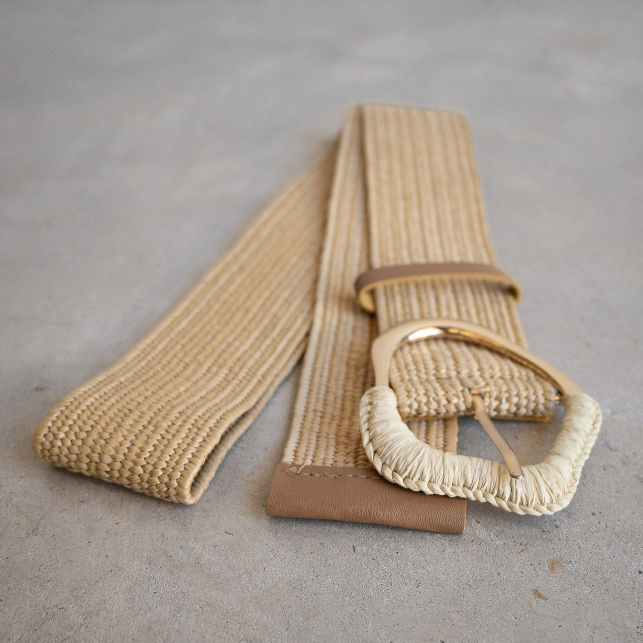 Wrapped Buckle Stretch Belt