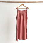 Shoestring midi sundress in a loose style in pink