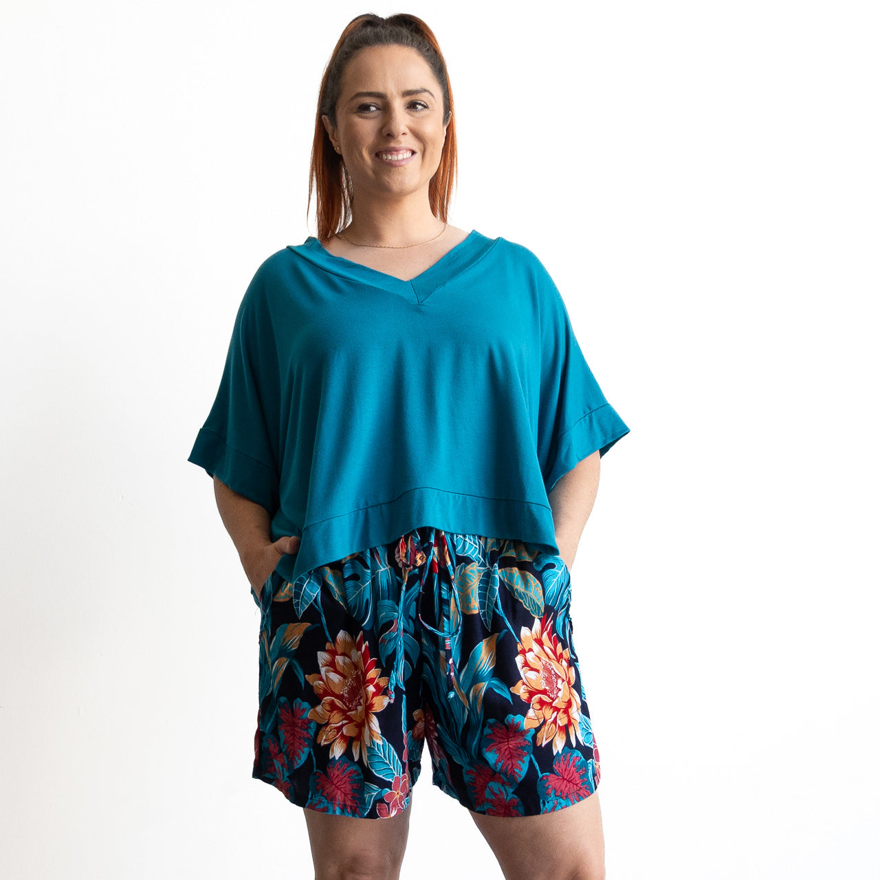 Zen Drawstring Shorts - Above-the-knee - Paradise