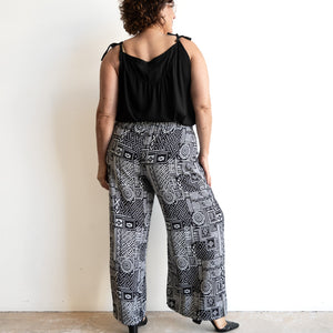 Zen Drawstring Lounge Pant - Geometric