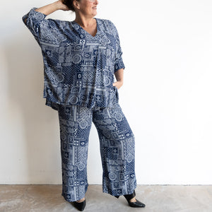 Zen Kaftan Blouse - Geometric
