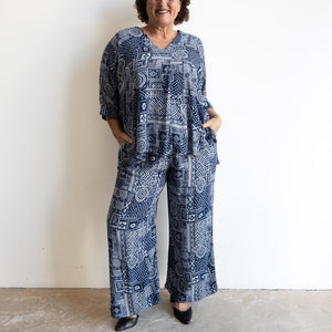 Zen Kaftan Blouse - Geometric