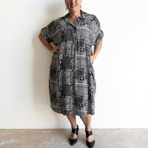 Zen Kaftan Midi Dress - Geometric