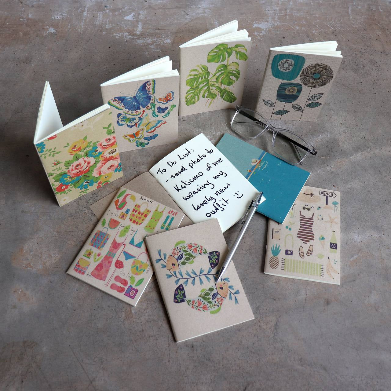 32 blank page notebook. 10cm x 14cm dimensions.