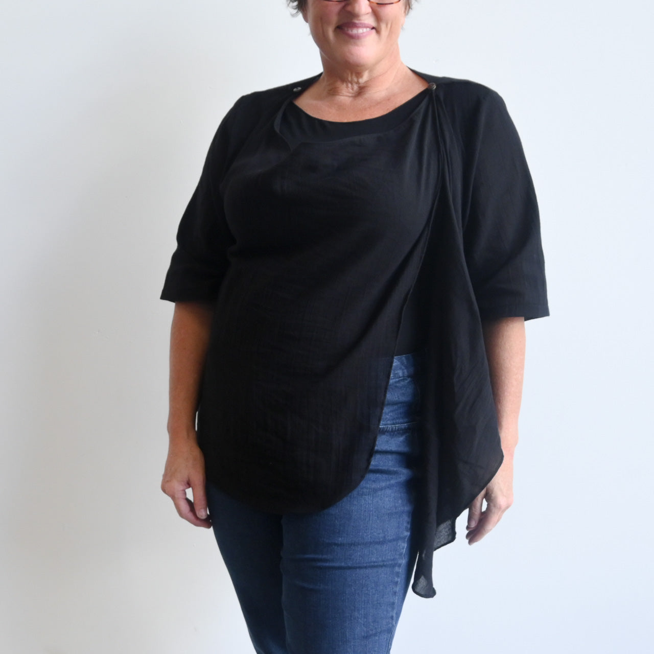 Any-Which-Way Cotton Cardigan Top -  KOBOMO