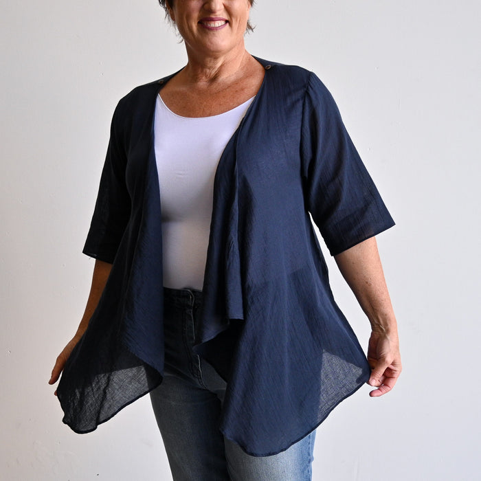 Any-Which-Way Cotton Cardigan Top