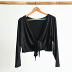 Ballet Wrap Top in Bamboo by KOBOMO -  KOBOMO