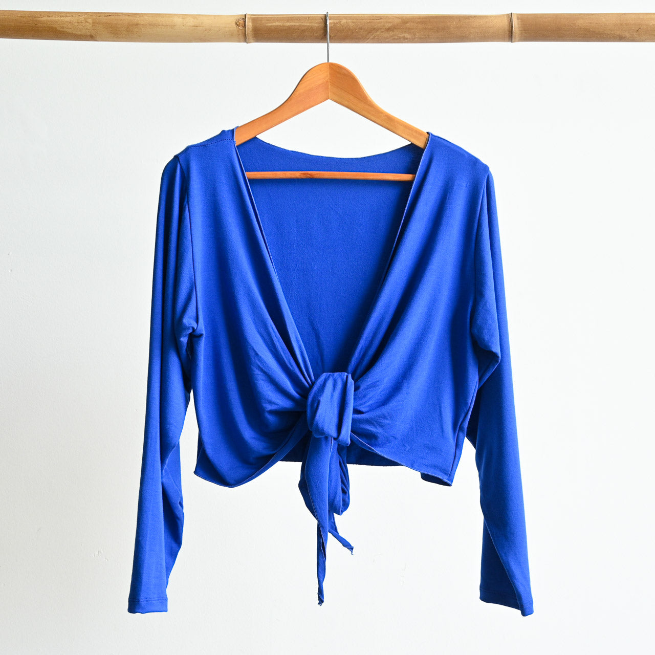 Ballet Wrap Top in Bamboo by KOBOMO - CobaltBlueLXLsize16to20 KOBOMO