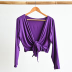 Ballet Wrap Top in Bamboo by KOBOMO - MulberryLXLsize16to20 KOBOMO