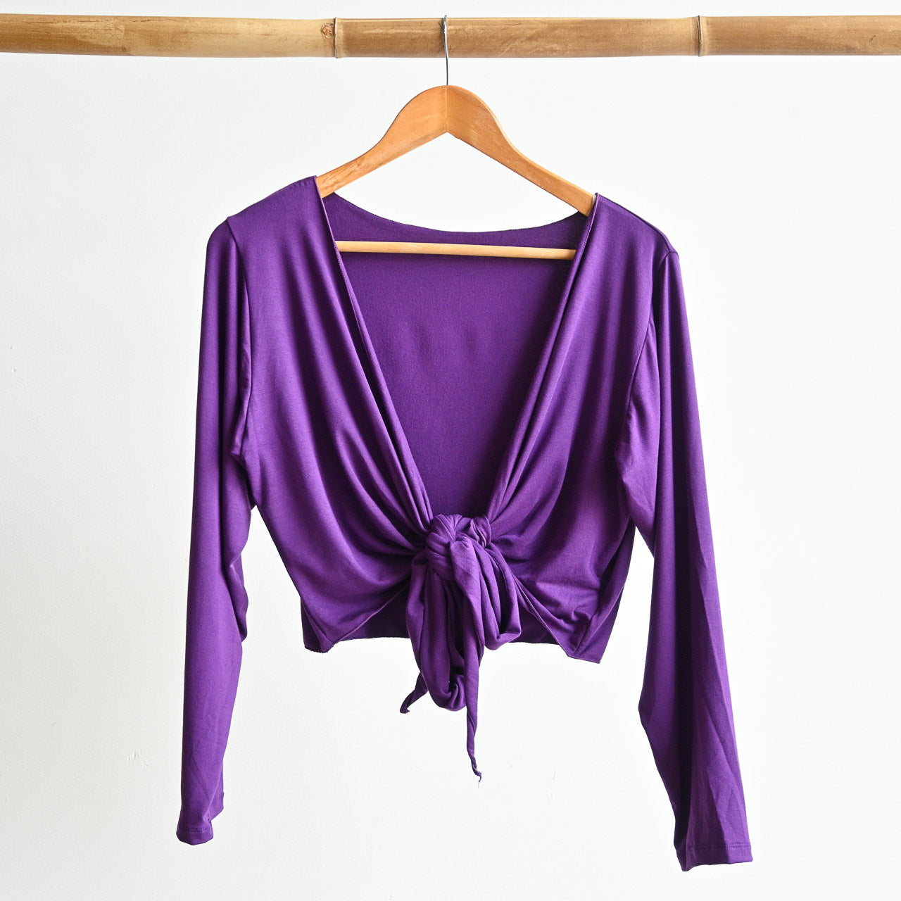 Ballet Wrap Top in Bamboo by KOBOMO - MulberryLXLsize16to20 KOBOMO