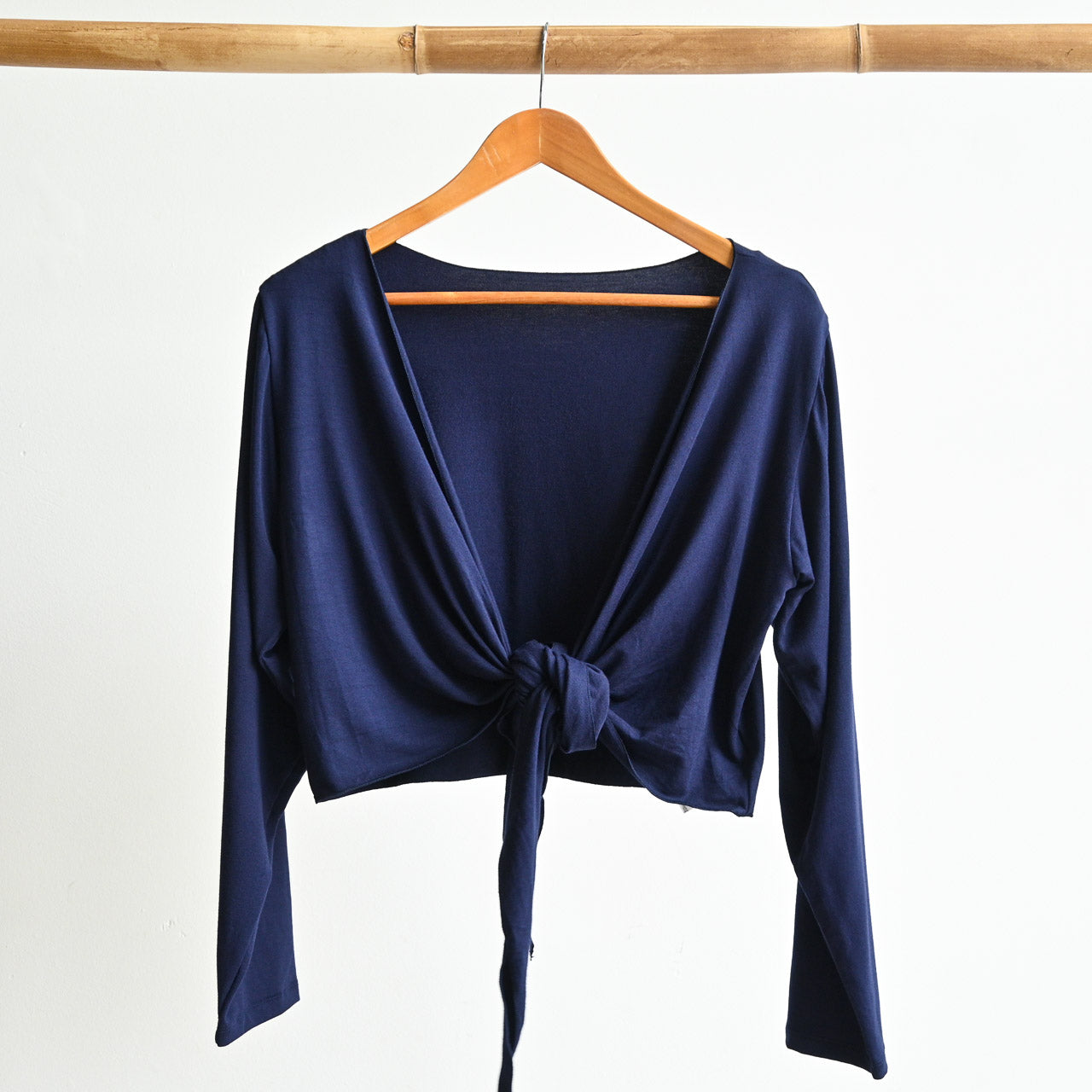 Ballet Wrap Top in Bamboo by KOBOMO - NavyBlueLXLsize16to20 KOBOMO