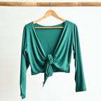 Ballet Wrap Top in Bamboo by KOBOMO - PineGreenLXLsize16to20 KOBOMO