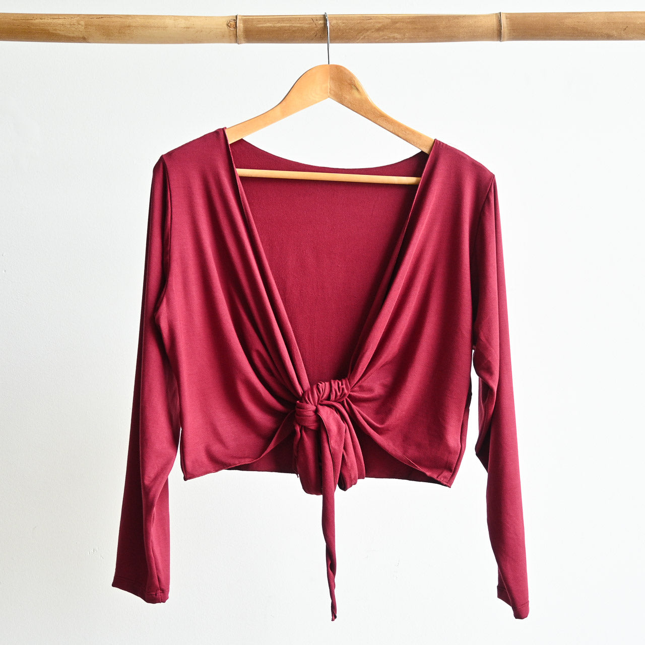 Ballet Wrap Top in Bamboo by KOBOMO - SangriaLXLsize16to20 KOBOMO