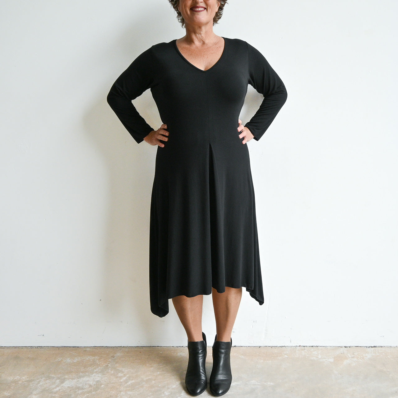 Bamboo Ballet Dress - Long Sleeves - Small8-10Bust95cm-105cmBlack KOBOMO