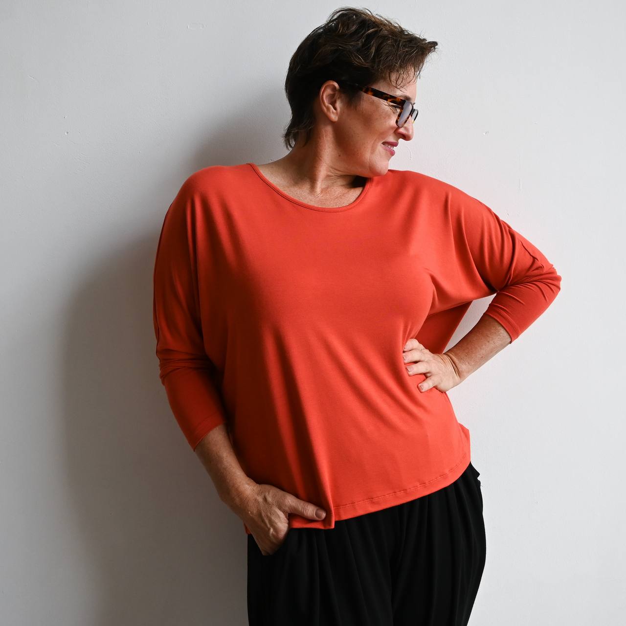 Bamboo Batwing Tee - Long SleeveKOBOMO Women's Tops and Blouses