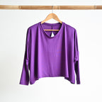 Bamboo Layering Crop Top - MulberryPurpleLXL-sizes14to22 KOBOMO
