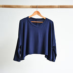 Bamboo Layering Crop Top - NavyBlueLXL-sizes14to22 KOBOMO