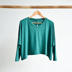 Bamboo Layering Crop Top - PineGreenLXL-sizes14to22 KOBOMO