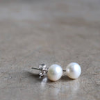 Baroque pearl earrings on 925 silver posts.