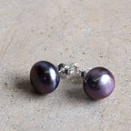 Baroque pearl earrings on 925 silver posts.