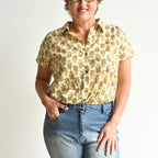 Be My Cotton Blouse by KOBOMO - Golden Floral -  KOBOMO
