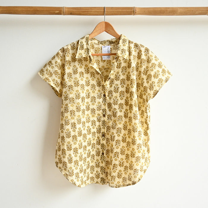 Be My Cotton Blouse by KOBOMO - Golden Floral
