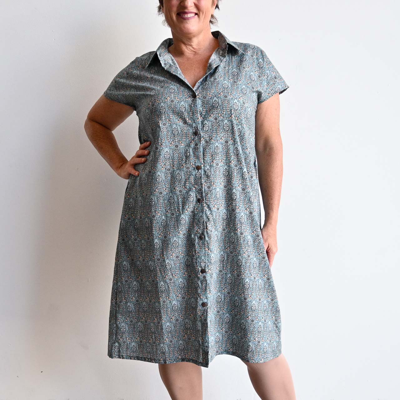 Be My Cotton Shirt Dress by KOBOMO - Spring Mist -  KOBOMO