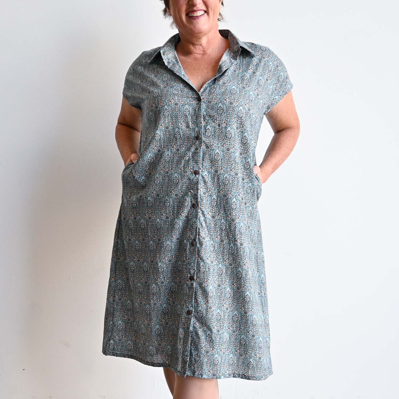 Be My Cotton Shirt Dress by KOBOMO - Spring Mist -  KOBOMO