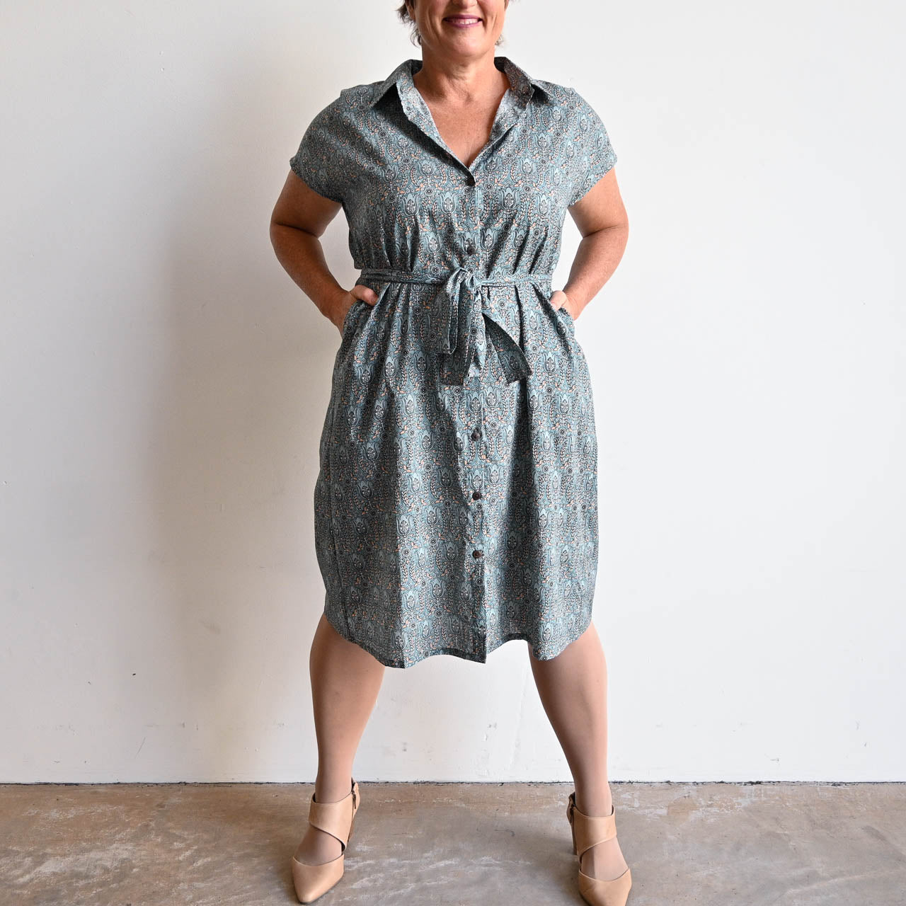 Be My Cotton Shirt Dress by KOBOMO - Spring Mist -  KOBOMO