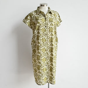 Be My Cotton Shirt Dress by KOBOMO  - Forest Flower -  KOBOMO