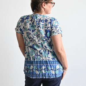 Be The Sunshine Cotton Top - Floral VineKOBOMO Women's Tops and Blouses